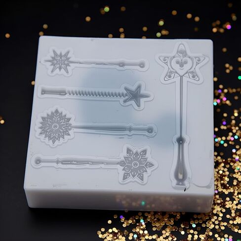 Silicone Fairy Wand Mold for Jewelry Making, Resin Casting, Fondant Crafts Jewelry Pendant Making Jewelry Casting Supplies in Saudi Arabia