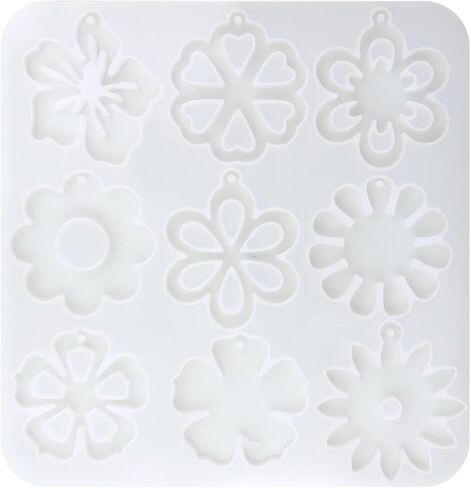 Flower Earring Resin Molds with Holes Resin Jewelry Molds Epoxy Resin Molds for Earrings Pendant Keychain Jewelry Making in Saudi Arabia
