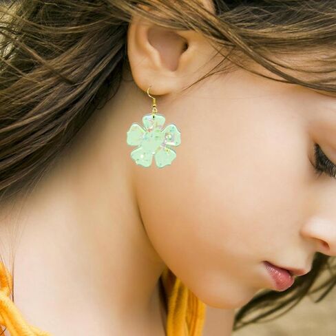 Flower Earring Resin Molds with Holes Resin Jewelry Molds Epoxy Resin Molds for Earrings Pendant Keychain Jewelry Making in Saudi Arabia