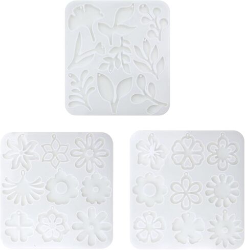 Flower Earring Resin Molds with Holes Resin Jewelry Molds Epoxy Resin Molds for Earrings Pendant Keychain Jewelry Making in Saudi Arabia