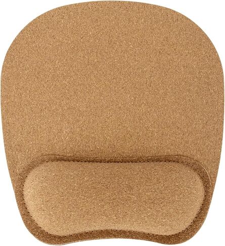 Muka Mouse Pads with Gel Wrist Rest Cork, Personalized Mouse Mat for Office, 7.3 x 8.7 x 0.98 inches-Cork in Saudi Arabia