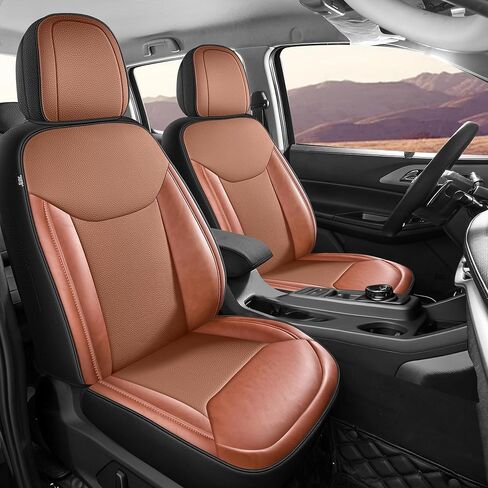 Red Rain Leather F150 Seat Covers Custom Fit for Ford F150 SuperCrew/CrewCab 2015 to 2025 XL XLT STX Pickup Truck Black and Gray Seat Cushion Cover Full Set (F150-Black+Gray) in Kuwait