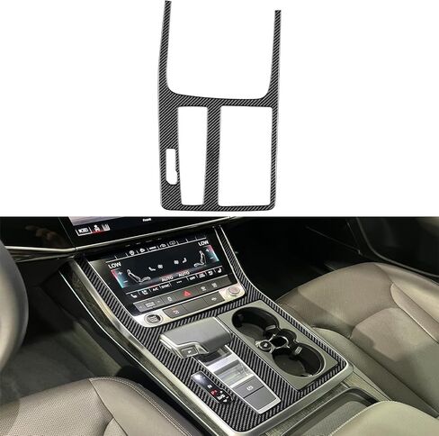 NVCNX Real Premium Carbon Fiber Accessories for Audi Q8 2019-2026 / Q7 SQ7 SQ8 RS Q8 2020-2026 2021 2022 2023 2024 2025 Car Dash Board Dashboard Panel Cover Interior Trim Overlay Sticker Decal 3PCs in Kuwait