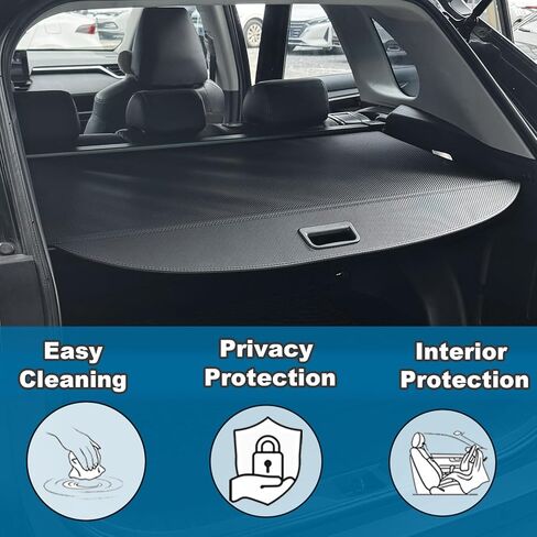 Cargo Cover for All New 2025 Nissan Murano Accessories, Carbon Fiber Texture Rear Trunk Cover for Nissan Murano 2025 Accessories Privacy Screen Retractable Luggage Security Shield Shade in Saudi Arabia