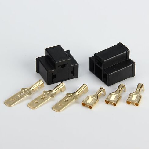 Unifizz 4Pcs H4 Headlight Connector Set, 3-Pin Female & Male Replacement Plug for H4 Bulb Repair, Automotive Car Accessories in Kuwait