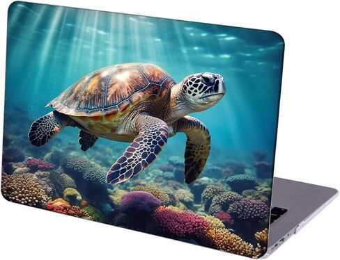 Compatible with MacBook Pro 14 inch, Hard Shell Case with Keyboard Cover and Screen Protector (A2442 A2779 A2918 A2992 A3112 A3185 A3401 A3434, 2021-2025 Release) - Sea Turtles MC22075 in Kuwait