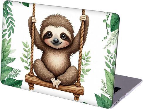 Plastic Hard Shell Case Compatible with MacBook Air 13 inch Retina Touch ID (M1 A2337 A2179 A1932, 2018-2020 Release) (Sloth NB0106) in Saudi Arabia