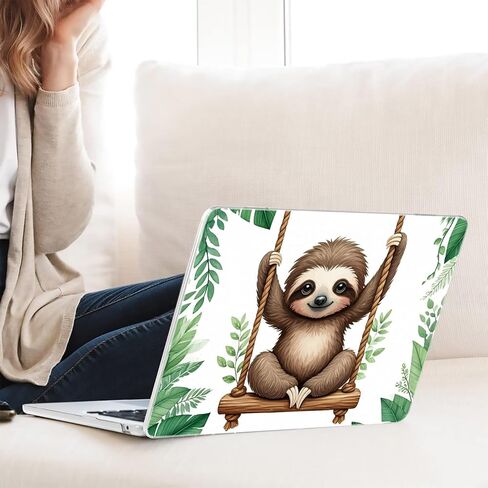 Plastic Hard Shell Case Compatible with MacBook Air 13 inch Retina Touch ID (M1 A2337 A2179 A1932, 2018-2020 Release) (Sloth NB0106) in Saudi Arabia