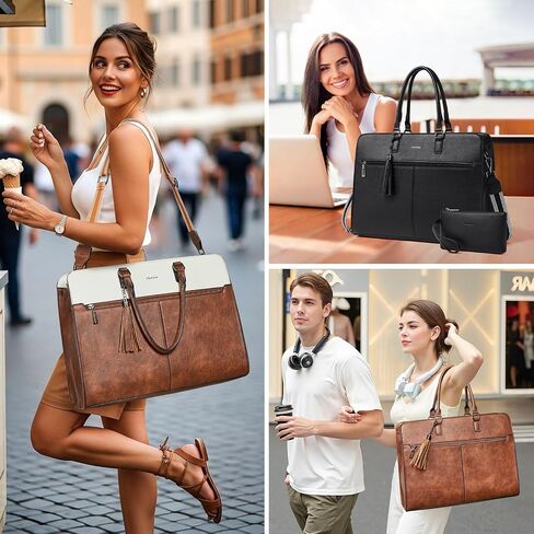 Shrrie Laptop Bag for Women,Water-Resistant Work Bag Laptop Tote Bag,Briefcase with Satchel Purse in Saudi Arabia