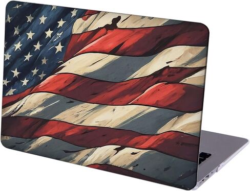 متوافق مع جهاز MacBook Air مقاس 13.6 بوصة، حافظة صلبة مع غطاء لوحة مفاتيح وواقي شاشة (A2681، شريحة M2 / A3113، M3 / A3240، M4 / A3449 M5، 2022-2026) - American Bald Eagle MC27359 in Kuwait
