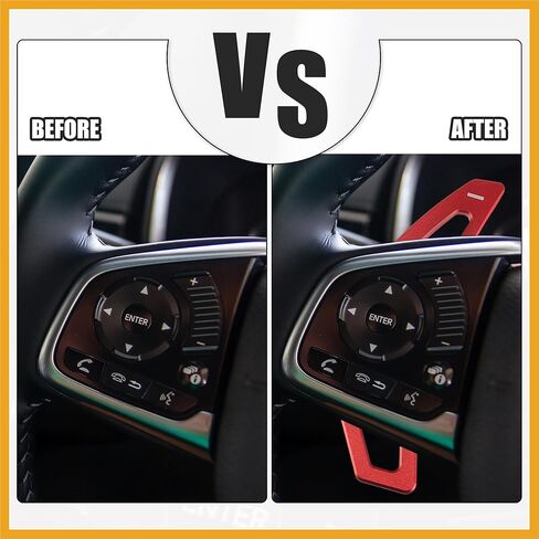 Steering Wheel Shift Paddle Shifter Extension Trim Cover Fit for Toyota Camry Corolla - Pack of 2 Red Replacement in Kuwait