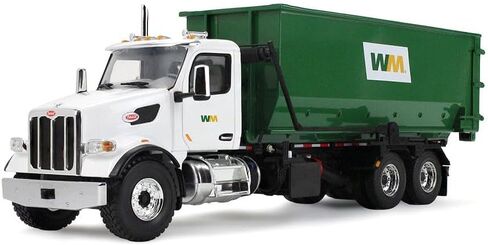 First Gear 1/34 Peterbilt 567 Waste Management Garbage Truck with 40 Yard Roll-Off Container 10-4395D in Saudi Arabia