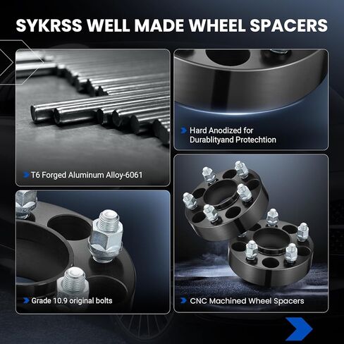 1inch 5x114.3mm Wheel Spacers Compatible with Ford Ranger Explorer Edge Compatible with Mazda B2500,B3000,B4000,Navajo, 70.5mm Bore & 1/2x20 Studs & 5x4.5 HubCentric, 4PCS in Kuwait