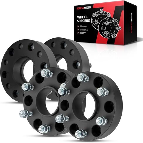 Torchbeam 6x5.5 Hub Centric Wheel Spacer 1.5 inch for Titan,Pathfinder Armada,Armada,Pathfinder,QX56,77.8mm Center Bore & M12x1.25 Stud, 4 Pcs 6x139.5mm Spacers,Black in Kuwait