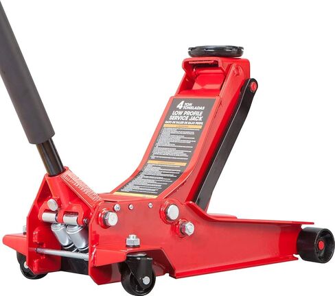 Big RED 4 Ton Low Profile Hydraulic Service Floor Jack, Dual Piston Fast Lift Pump, 8000 lb Heavy Duty Capacity in Kuwait
