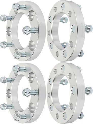 ECCPP 4-Pack 1 inch Wheel Spacers 5x5.5 5x139.7 Wheel Spacer Adapter Kit with M 9/16 108mm Hub Bore for Chrysler Aspen, for Dodge Dakota, for Dodge for Durango, 5 Lug Silver Aluminum in Kuwait