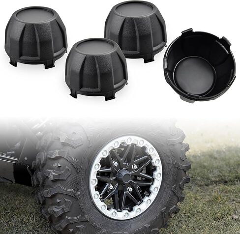 Tire Wheel Hub Caps for Teryx KRX 1000 20-24, Black Plastic Dust Wheel Center Hub Cap Covers for Kawasaki Teryx KRX 1000/4 1000 2020-2024 Accessories, Replace #11065-1341(4 PCS) in Kuwait