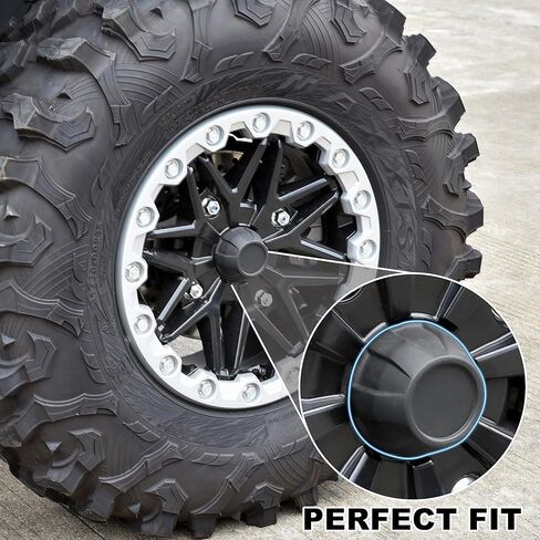 Tire Wheel Hub Caps for Teryx KRX 1000 20-24, Black Plastic Dust Wheel Center Hub Cap Covers for Kawasaki Teryx KRX 1000/4 1000 2020-2024 Accessories, Replace #11065-1341(4 PCS) in Kuwait
