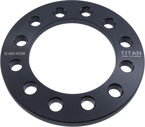 1/2 Inch Wheel Spacer Compatible with Ford F-150 & Expedition, Lincoln Navigator - 6x135 Bolt Pattern, 108mm Hub Bore, 12.7mm Thick, Billet Aluminum, Black - Set of 4 in Kuwait