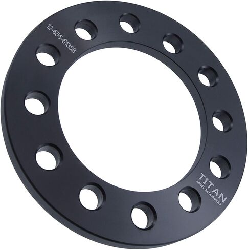 1/2 Inch Wheel Spacer Compatible with Ford F-150 & Expedition, Lincoln Navigator - 6x135 Bolt Pattern, 108mm Hub Bore, 12.7mm Thick, Billet Aluminum, Black - Set of 4 in Kuwait