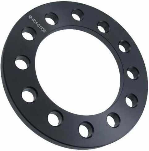 1/2 Inch Wheel Spacer Compatible with Ford F-150 & Expedition, Lincoln Navigator - 6x135 Bolt Pattern, 108mm Hub Bore, 12.7mm Thick, Billet Aluminum, Black - Set of 4 in Saudi Arabia