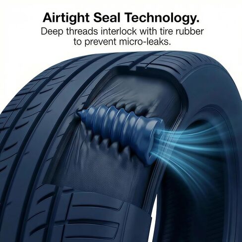 Screw in Tire Plugs, Emergency Tire Repair Screws for Tubeless Tires, Quick Fix Leak Sealing Kit for Cars, Motorcycles & Bikes in Saudi Arabia