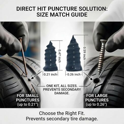 Screw in Tire Plugs, Emergency Tire Repair Screws for Tubeless Tires, Quick Fix Leak Sealing Kit for Cars, Motorcycles & Bikes in Saudi Arabia
