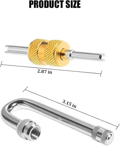 Car Dually Valve Stem Extenders, 2PCS Metal Heavy Duty 180 Degree Dual Wheel Tire Valve Stem Extension Adapter, Automotive Tyre Extender, Universal for Truck Pickup Motorcycle Tire in Saudi Arabia