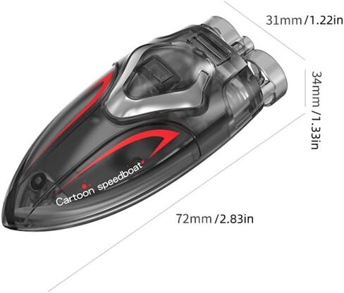 Mini Rechargeable RC Boat, Summer 2.4GHz 360° Stunt Speedboat with LED Lights, Waterproof Toy for Kids & Adults, Pool, Lake, Bathtub, Beach & Water Park in Saudi Arabia