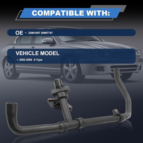 C2S43430 خرطوم علوي للمبرد مع مجموعة ترموستات تناسب 2002-2008 جاكوار X-Type 2.5L 3.0L V6 #C2S43430X in Kuwait