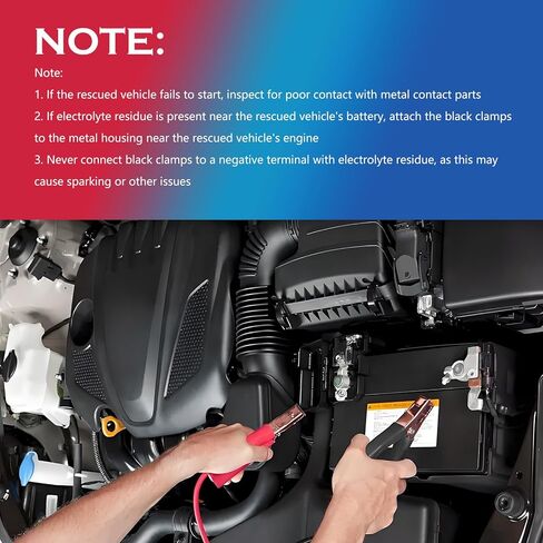 4PCS Battery Charger Clamps Replacement,12-24V 1000A Jumper Cable Clamps Heavy Duty with Non-Slip Handle & Crimp Terminals,Universal Battery Clamp Alligator Clips for Cars,Boats in Kuwait