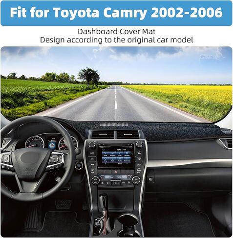 Dash Cover Mat Compatible with Toyota Camry 2002-2006 Non-Slip Dashboard Cover Mat Sunshade UV Rays Protector Interior Accessories in Kuwait