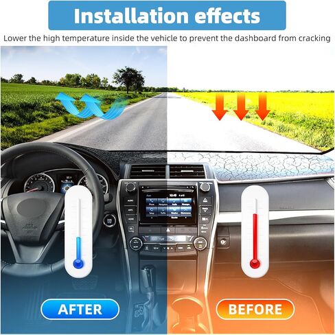 Dash Cover Mat Compatible with Toyota Camry 2002-2006 Non-Slip Dashboard Cover Mat Sunshade UV Rays Protector Interior Accessories in Kuwait