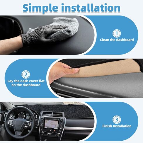 Dash Cover Mat Compatible with Toyota Camry 2002-2006 Non-Slip Dashboard Cover Mat Sunshade UV Rays Protector Interior Accessories in Kuwait