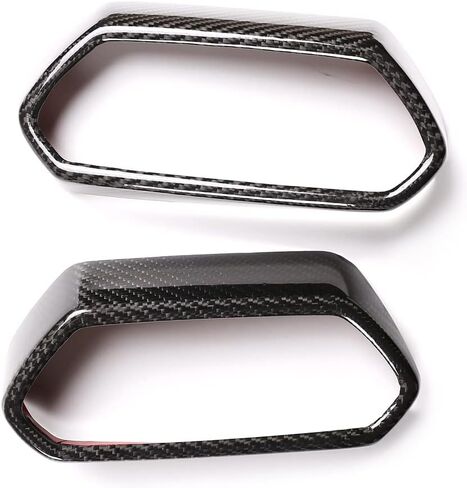 Fit for Lamborghini Urus 2018-2021 Real Carbon Fiber Car Interior Dashboard Air Outlet Frame Protective Cover 2Pcs (Carbon Fiber Black) in Kuwait