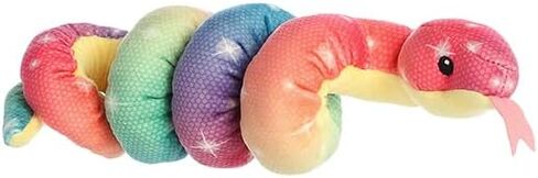 Aurora® Playful Snake Wrist Wranglers™ Rainbow Dreams Snake™ Stuffed Animal - Vibrant Colors for an Eye-Catching Design - Perfect for Kids, Adults, and Any Reptile Enthusiasts in Kuwait