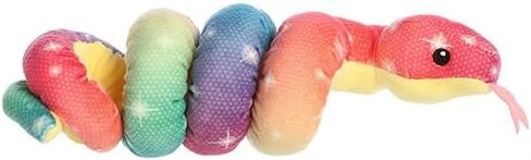 Aurora® Playful Snake Wrist Wranglers™ Rainbow Dreams Snake™ Stuffed Animal - Vibrant Colors for an Eye-Catching Design - Perfect for Kids, Adults, and Any Reptile Enthusiasts in Kuwait