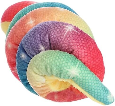 Aurora® Playful Snake Wrist Wranglers™ Rainbow Dreams Snake™ Stuffed Animal - Vibrant Colors for an Eye-Catching Design - Perfect for Kids, Adults, and Any Reptile Enthusiasts in Kuwait