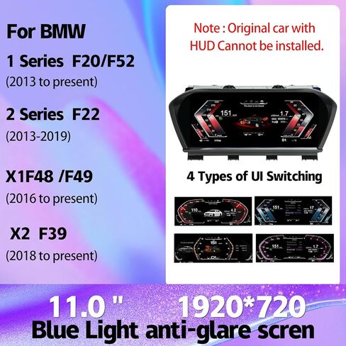 Digital Cluster Speedometers Automotive Replacement Instrument Panel Gauges for BMW 1 Series X1/X2 F20 F22 F39 F45 F48 F49 F52 LCD 12.3 Inches in Saudi Arabia