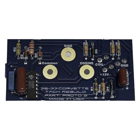 1975-1977 Corvette Tachometer Circuit Board Rebuild Kit - Upgraded Replacement PCB for C3 Stingray - Pre-Calibrated Electronic Tach Repair Module - Compatible with 1975, 1976, 1977 Chevy Corvette in Kuwait