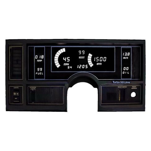 Digital Dash Panel for 1984-1987 Buick Regal - Custom Fit Replacement Instrument Cluster with Multi-Function Monitoring, Adjustable Calibration & Advanced Warning Indicators (White) in Kuwait