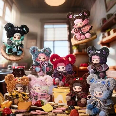 Maymei Tiny Bear Cookie Series Mini Blind Box 1PC(1 of 9 Possible Styles) Cute Keychain Figures Collectible Toys Birthday Gifts (1Pcs Blind Box) in Saudi Arabia