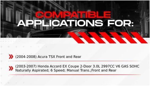 R1 Concepts Front and Rear Brake Kit Fits 2004-2008 Acura TSX; 2003-2007 Honda Accord| Optimum Oep Pads, Blank Rotors| Hardware| 12.0" Front & 10.5" Rear in Kuwait