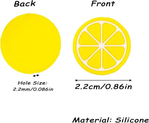LUBINGSHINE 12pcs Lemon Fruit Silicone Focal Beads for Pens, Silicone Bulk Beads Charms for Jewelry Making Bracelet Necklace Keychain Handmade Crafts (Lemon) in Kuwait