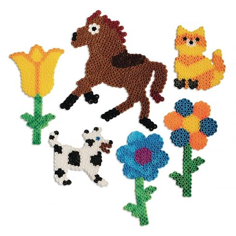 Color Splash S&S Worldwide Fuse Bead Pegboard Assortment, 3 Each of 12 Fun Shapes, Sizes Range from 2-1/2" - 6-1/2", for All Ages - Kids & Adults, Designs for Boys & Girls. Pack of 36. in Saudi Arabia