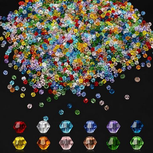 1500PCS Red White Blue Beads Bicone Faceted Crystal Glass Patriotic Beads for Jewelry Making DIY Necklace Bracelet Earring in Saudi Arabia