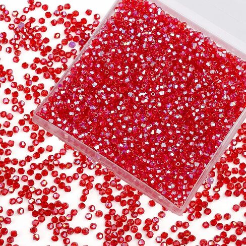 1500PCS Red White Blue Beads Bicone Faceted Crystal Glass Patriotic Beads for Jewelry Making DIY Necklace Bracelet Earring in Saudi Arabia