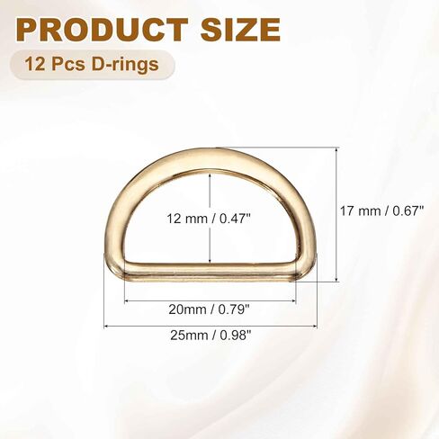Metal D Ring - Zinc Alloy D Buckle Solid Welded Flat Dee Rings, for Hardware Bag Backpack Wallets Straps in Saudi Arabia