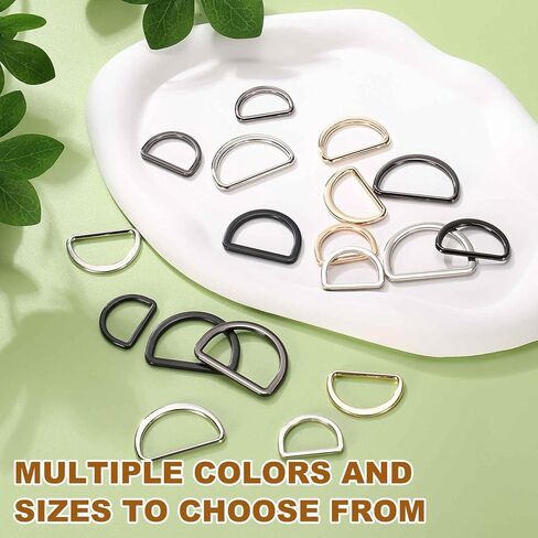 Metal D Ring - Zinc Alloy D Buckle Solid Welded Flat Dee Rings, for Hardware Bag Backpack Wallets Straps in Saudi Arabia