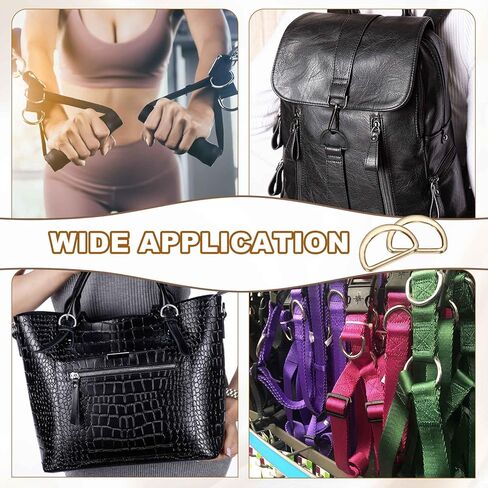 Metal D Ring - Zinc Alloy D Buckle Solid Welded Flat Dee Rings, for Hardware Bag Backpack Wallets Straps in Saudi Arabia